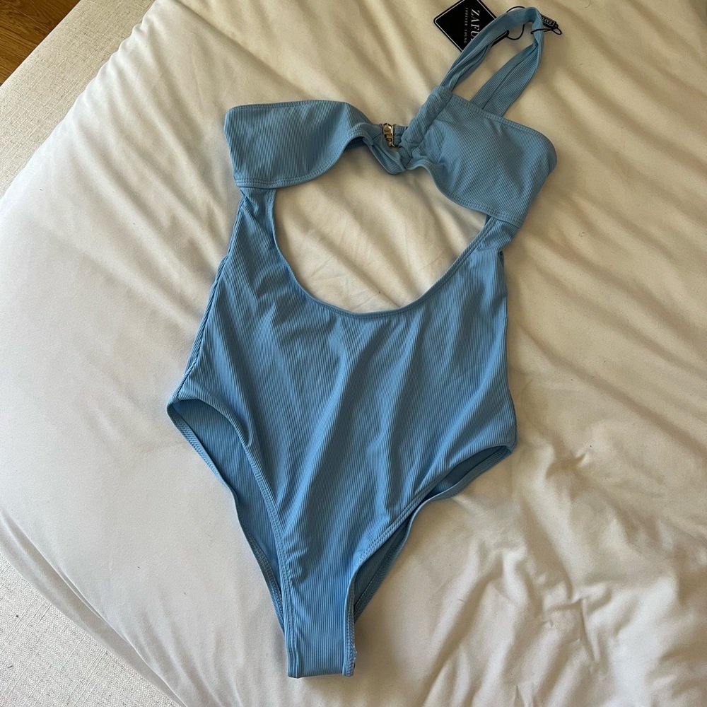 Blue Cut Out One Piece
